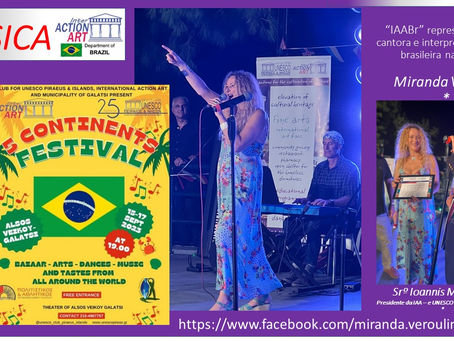 Centro Cultural Galatsi/Atenas/Hellas Apresentação Musical brasileira de Miranda Verouli.