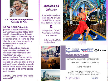 Exposição de Dubai "Diálogo da Cultura" de Leno Adriano