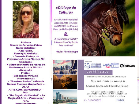 Exposição em Dubai "Diálogo da Cultura" Adriana Palma.