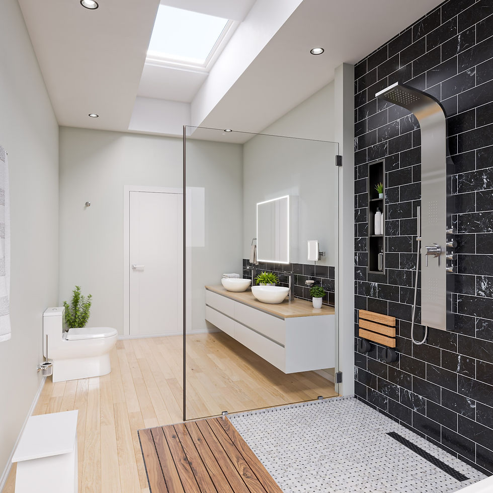 Thumbnail: 24" Black Matte Stainless Steel Linear Shower Drain with Groove Holes