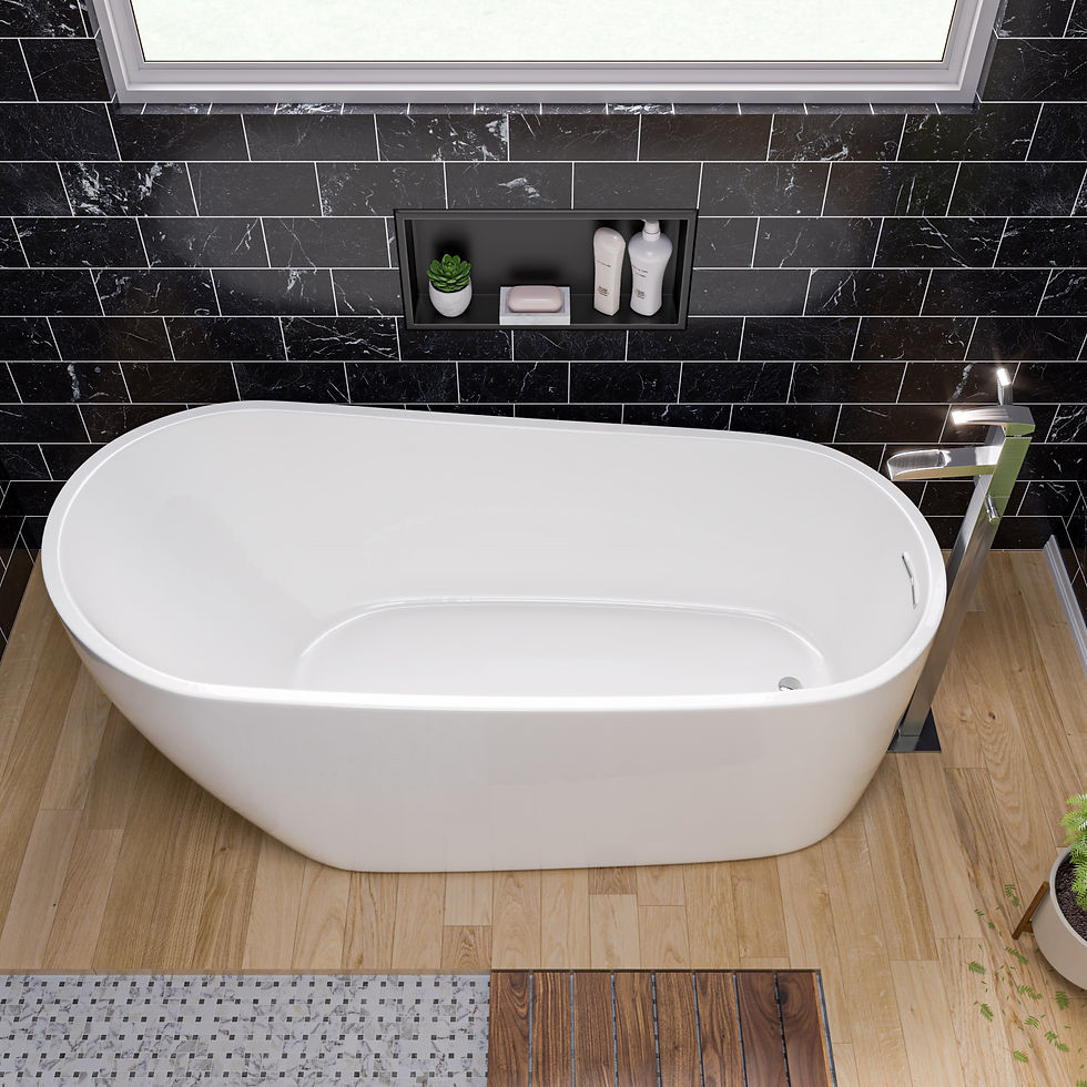 Thumbnail: Brushed Nickel Single Hole Floor Mounted Waterfall Tub Filler