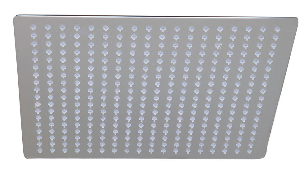 Thumbnail: Solid Brushed Stainless Steel 16" Square Ultra Thin Rain Shower Head