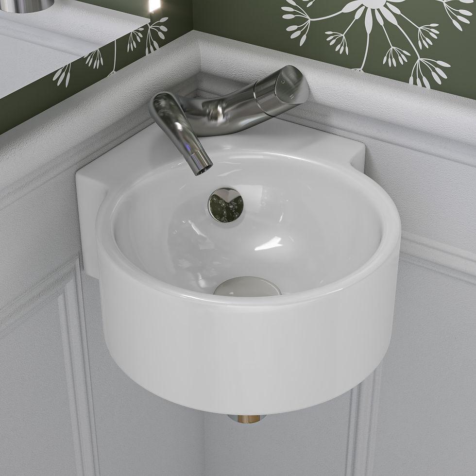 Thumbnail: White Ceramic Mushroom Top Pop Up Drain for Sinks with Overflow