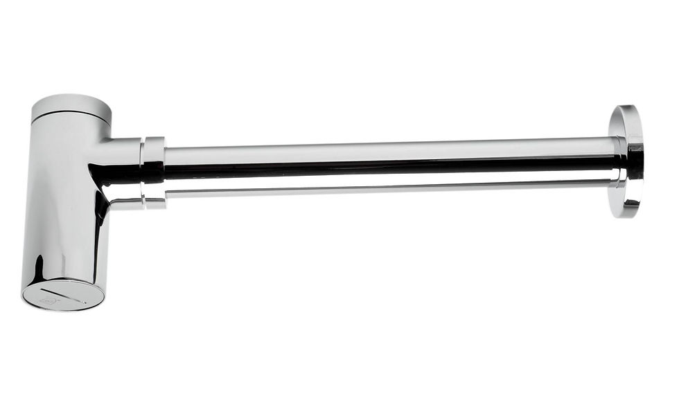Thumbnail: Polished Chrome Solid Brass Round Modern Decorative Bottle P-Trap