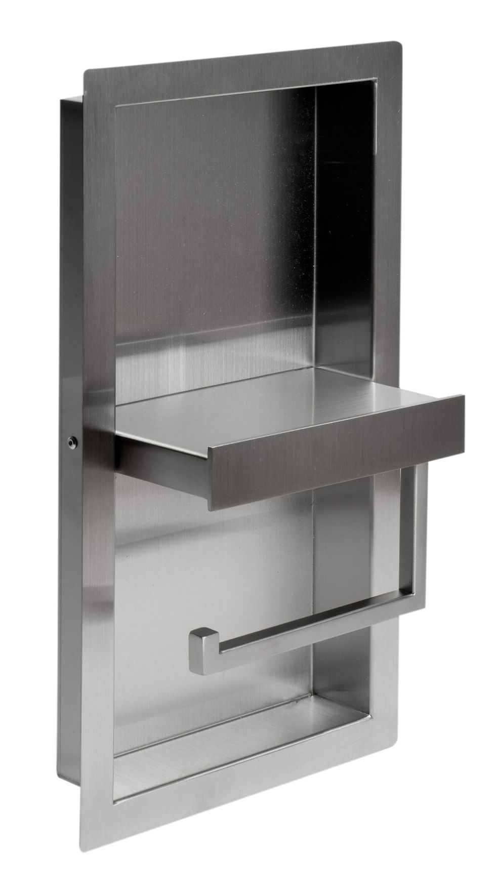 Thumbnail: ALFI brand  Brushed Stainless Steel Recessed Toilet Paper Holder Niche