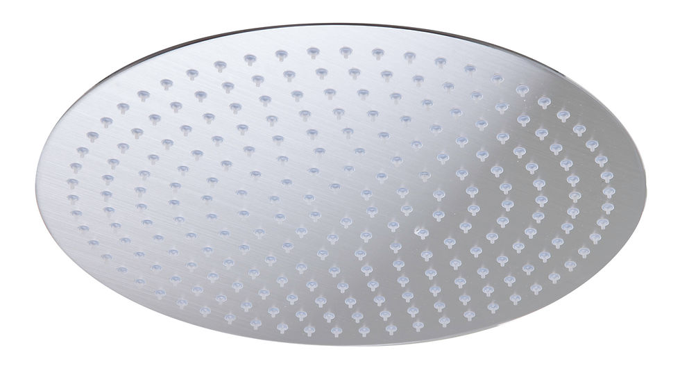 Thumbnail: Solid Brushed Stainless Steel 16" Round Ultra Thin Rain Shower Head