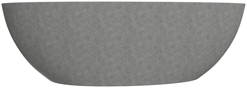 Thumbnail: 72" Solid Concrete Tear Drop Freestanding Bathtub