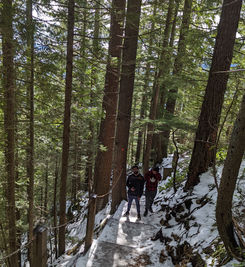 Hiking on Grouse Grind