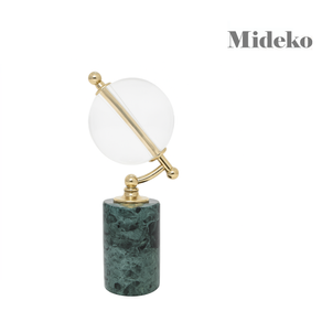 GLOBO TERRAQUEO DECORATIVO BASE MARMOL JADE - MIDEKO