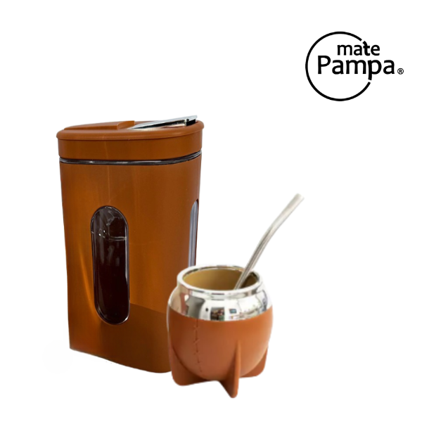 KIT DE MATE TRADICIONAL CARAMEL - MATE PAMPA