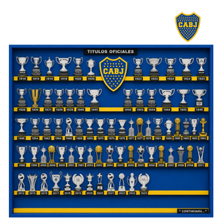 CUADRO CON TODOS LOS TITULOS OFICIALES DE BOCA JUNIORS