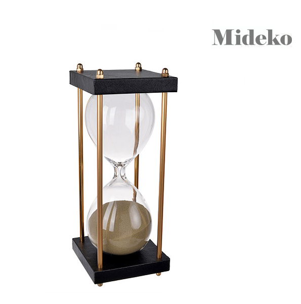 RELOJ DE ARENA DORADA MARCO DE MADERA - MIDEKO