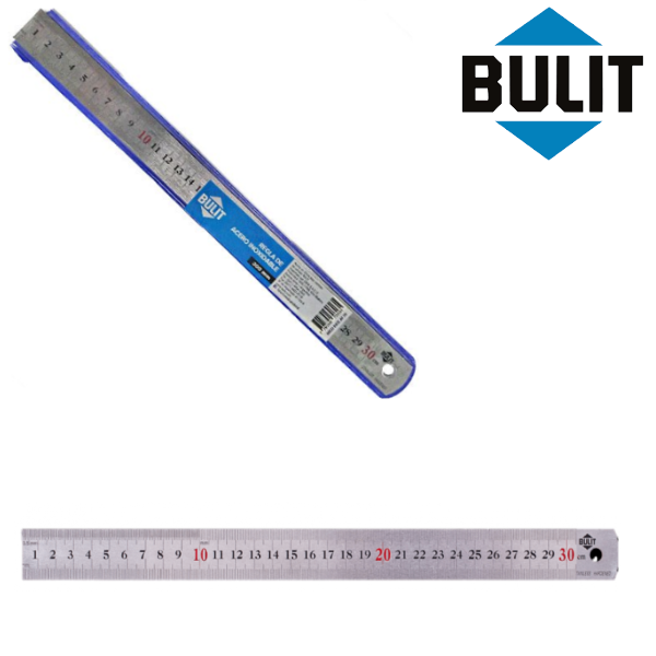 REGLA DE ACERO INOXIDABLE 30CM - BULIT