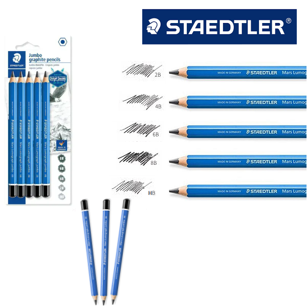 LAPIZ MARS LUMOGRAPH JUMBO X 5 - STAEDTLER