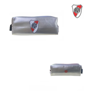 CARTUCHERA ESTUCHE PLATEADO RIVER PLATE