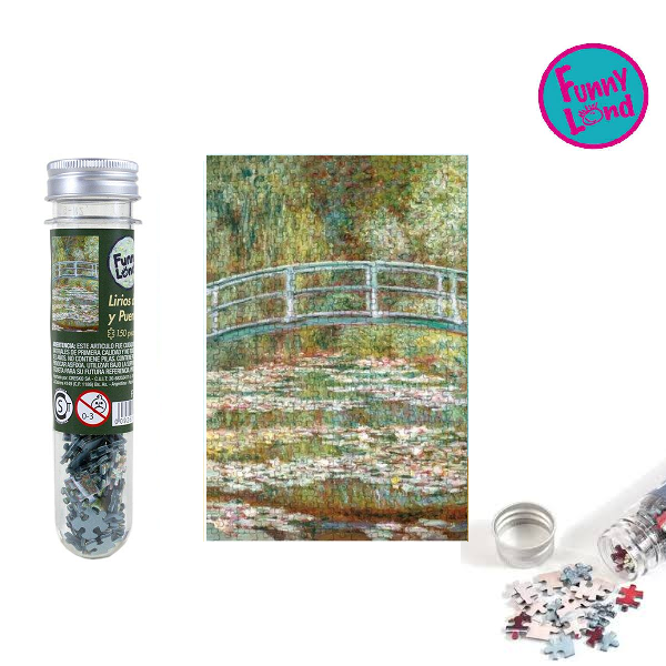 MINI ROMPECABEZAS LIRIOS DE AGUA Y PUENTE JAPONES 150 PIEZAS - FUNNY LAND