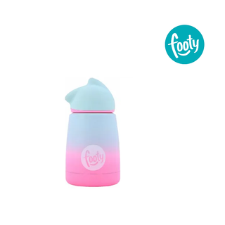 BOTELLA TERMICA CELESTE Y ROSA DE ACERO INOXIDABLE - FOOTY