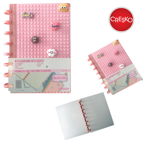 CUADERNO INTELIGENTE A5 ROSA [CON 5 PINS] - CRESKO