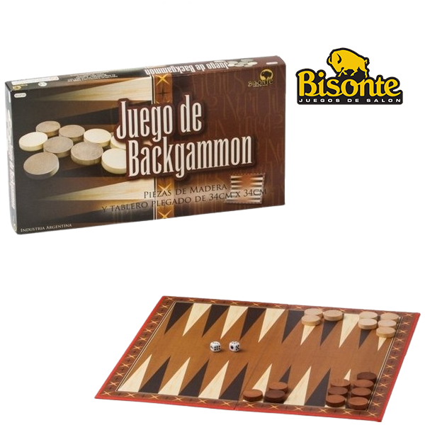 JUEGO DE BACKGAMMON - BISONTE