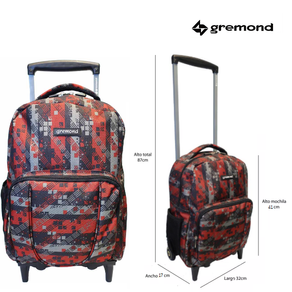 MOCHILA CON CARRO 23 LITROS OBERA TERRACOTA - GREMOND 