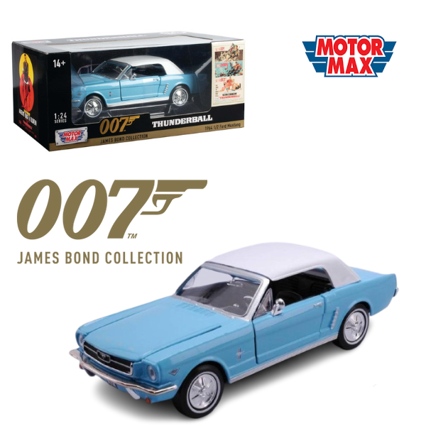 FORD MUSTANG 1964 (JAMES BOND THUNDERBALL) ESCALA 1:24 - MOTOR MAX