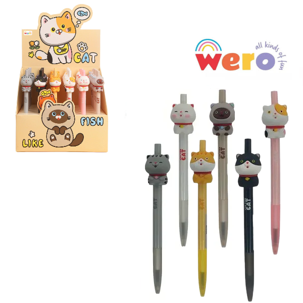 BOLIGRAFOS RETRACTILES CAT (GATITOS) - WERO