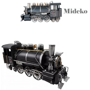 LOCOMOTORA A VAPOR NEGRA DECORATIVA - MIDEKO