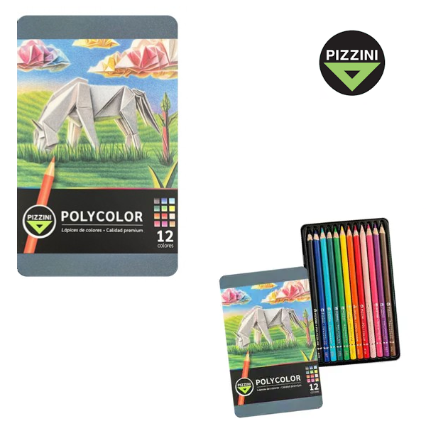LAPICES DE COLORES POLYCOLOR x 12 - PIZZINI