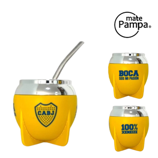 MATE DE BOCA JUNIORS AMARILLO [BOCA CERRADA] - MATE PAMPA