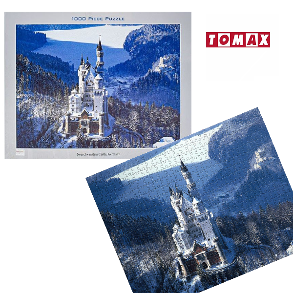 ROMPECABEZAS CASTLE OF NEUSCHWANSTEIN IN GERMANY NEVADO DE 1000 PIEZAS - TOMAX