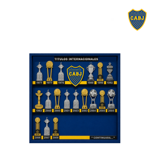 CUADRO CON TODOS LOS TITULOS INTERANCIONALES DE BOCA JUNIORS