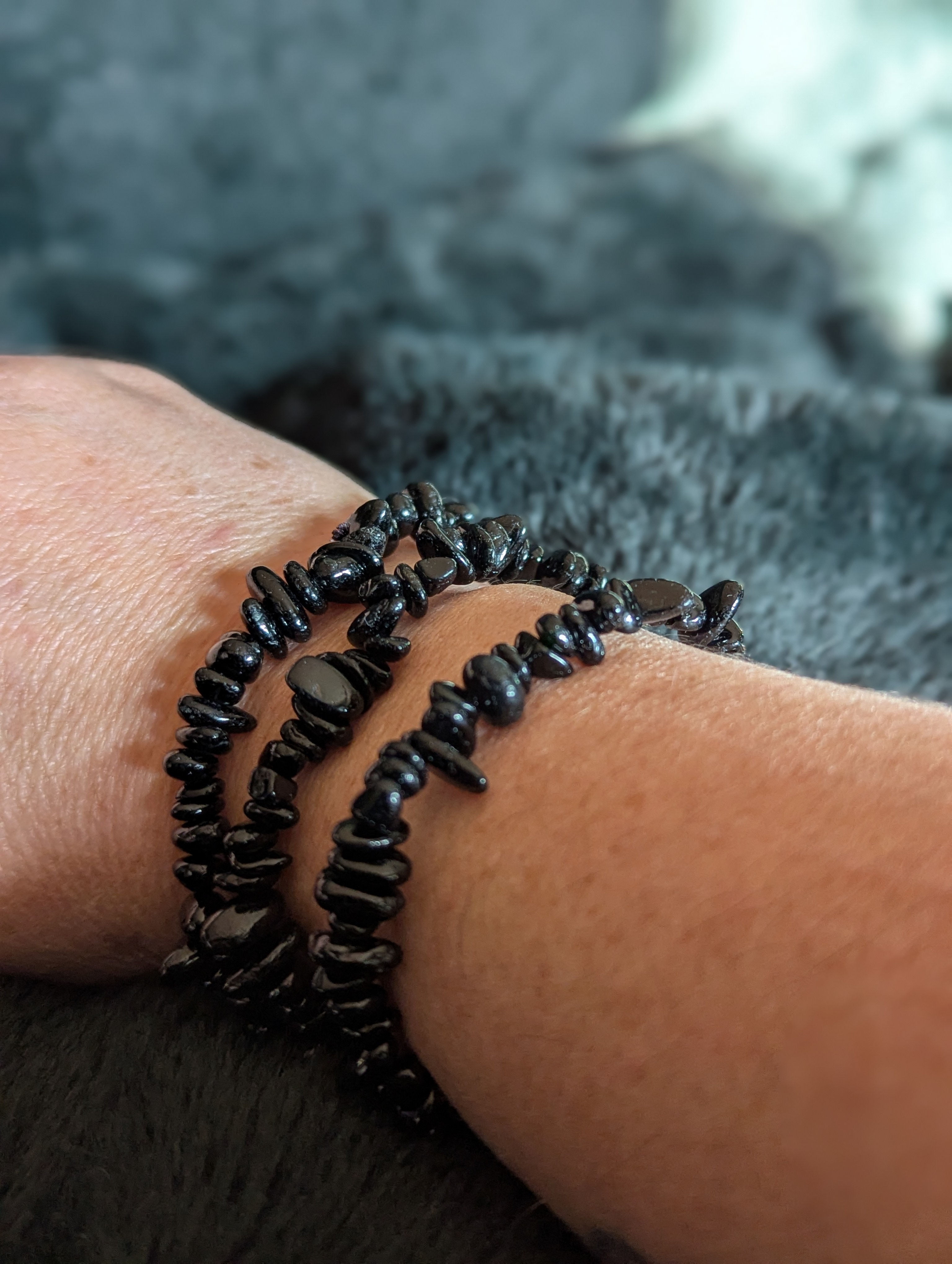 Black Tourmaline Chip Bracelet