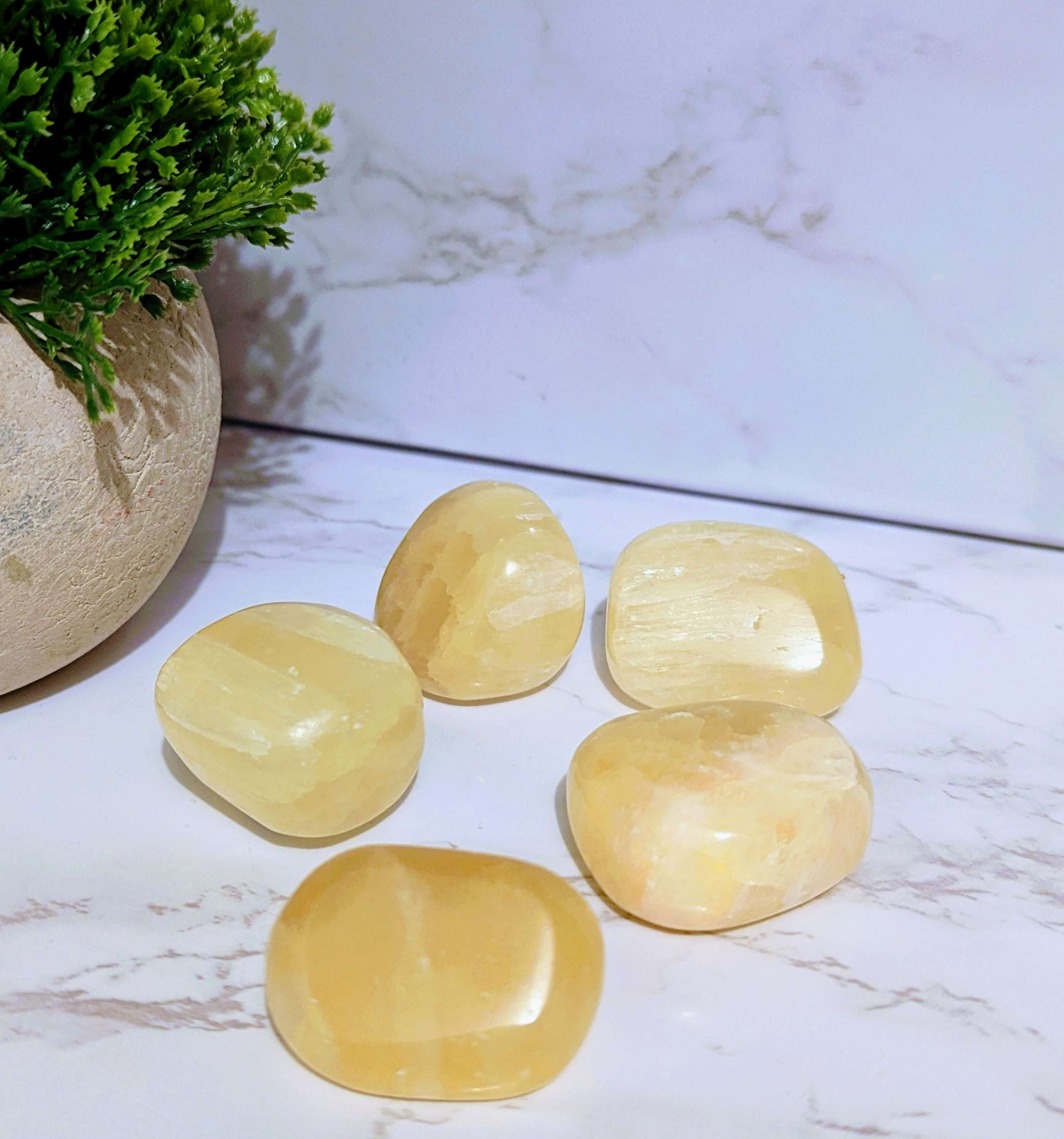 Lemon Calcite Large Tumbles