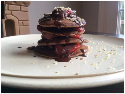 Cacao pancakes with coconut flour and gelatin (Grain Free)