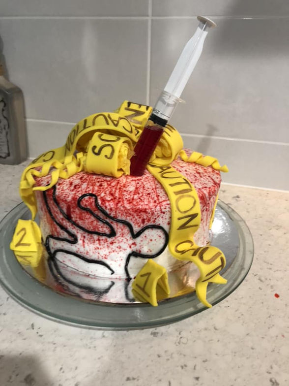 Crime Scene Cake
