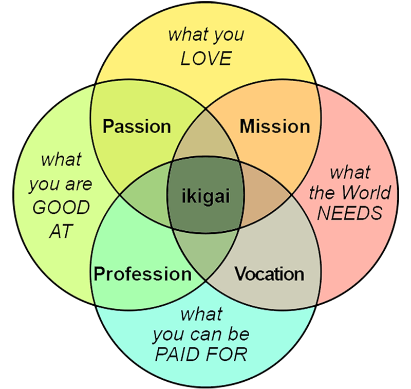 The definition of Ikigai and everything around