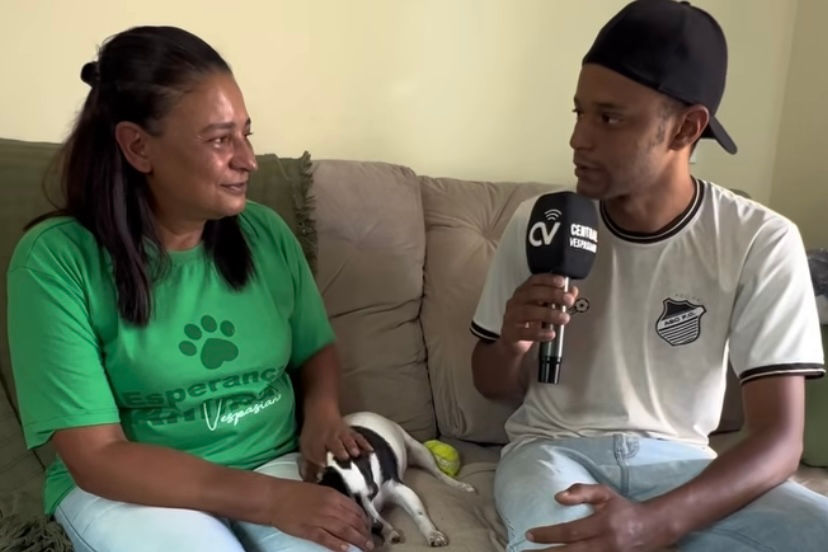 Central Vespasiano em entrevista com voluntários da ONG