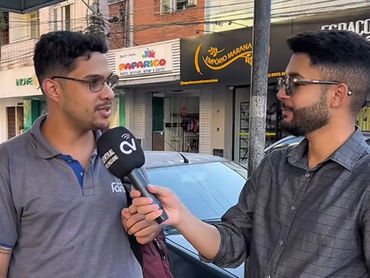 Central Vespasiano em entrevista com moradores do município