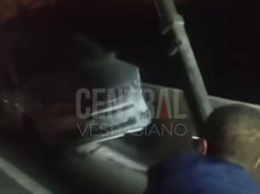 Veículo envolvido em acidente na MG-10