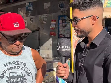 Central Vespasiano em entrevista com moradores da cidade.