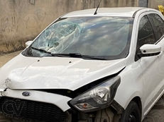 Veículo do motorista suspeito de atropelar e matar jovem na MG-10