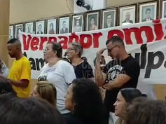 Protesto na reunião ordinária da Câmara Municipal de Vespasiano