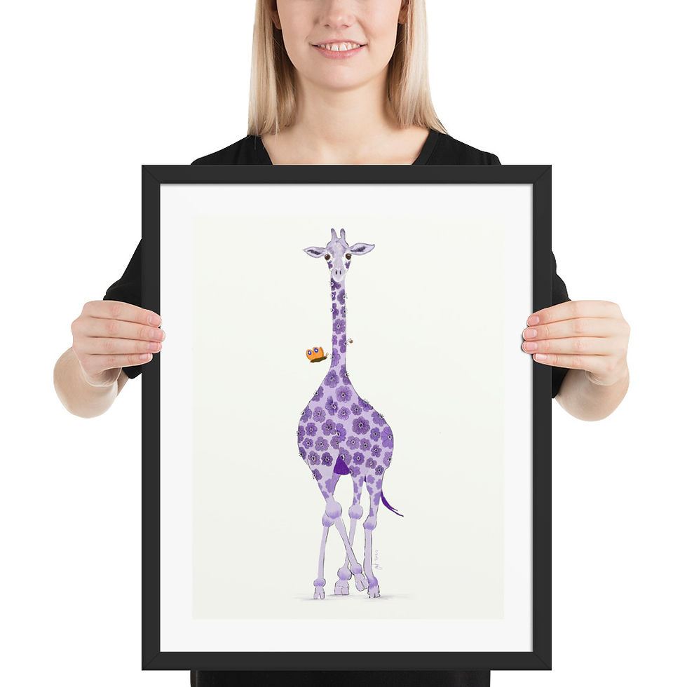 Thumbnail: Geri Giraffe framed drawing