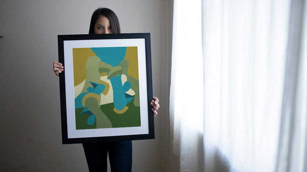 Thumbnail: Abstract Birds unframed drawing