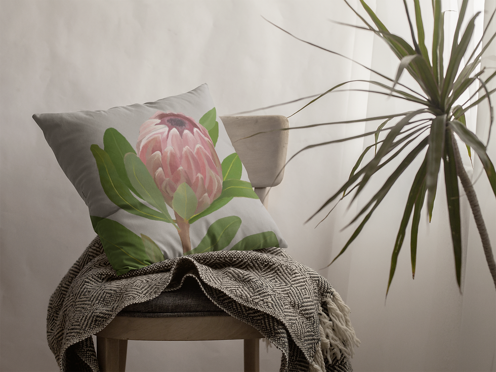 Thumbnail: Protea Drawing Basic Pillow