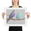 Thumbnail: Budgies in Purple and Blue framed drawing