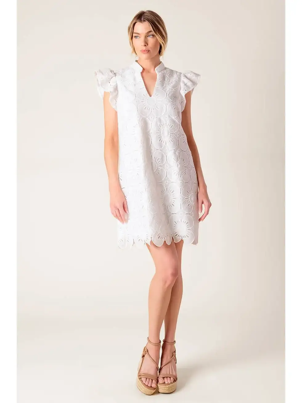 Thumbnail: Vintage-inspired white lace dress - Flying Tomato