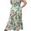 Thumbnail: Large Flowers & Leaves Maxi Dress. One size fits all. UK 8 to 24