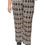 Thumbnail: Front of Black & Beige Oval Pattern Pleated Trousers. One Size 8-22
