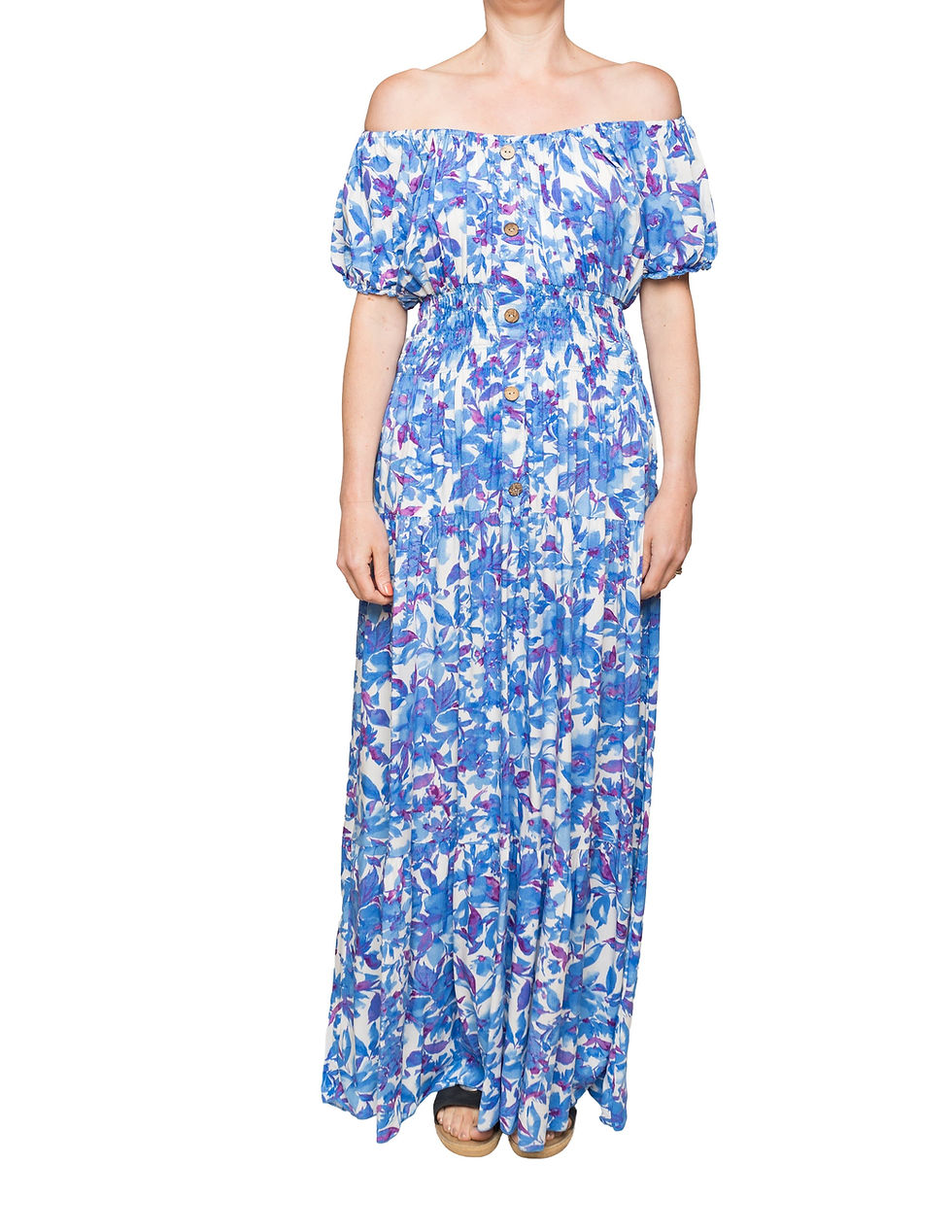 Leaves & Flowers Maxi Dress